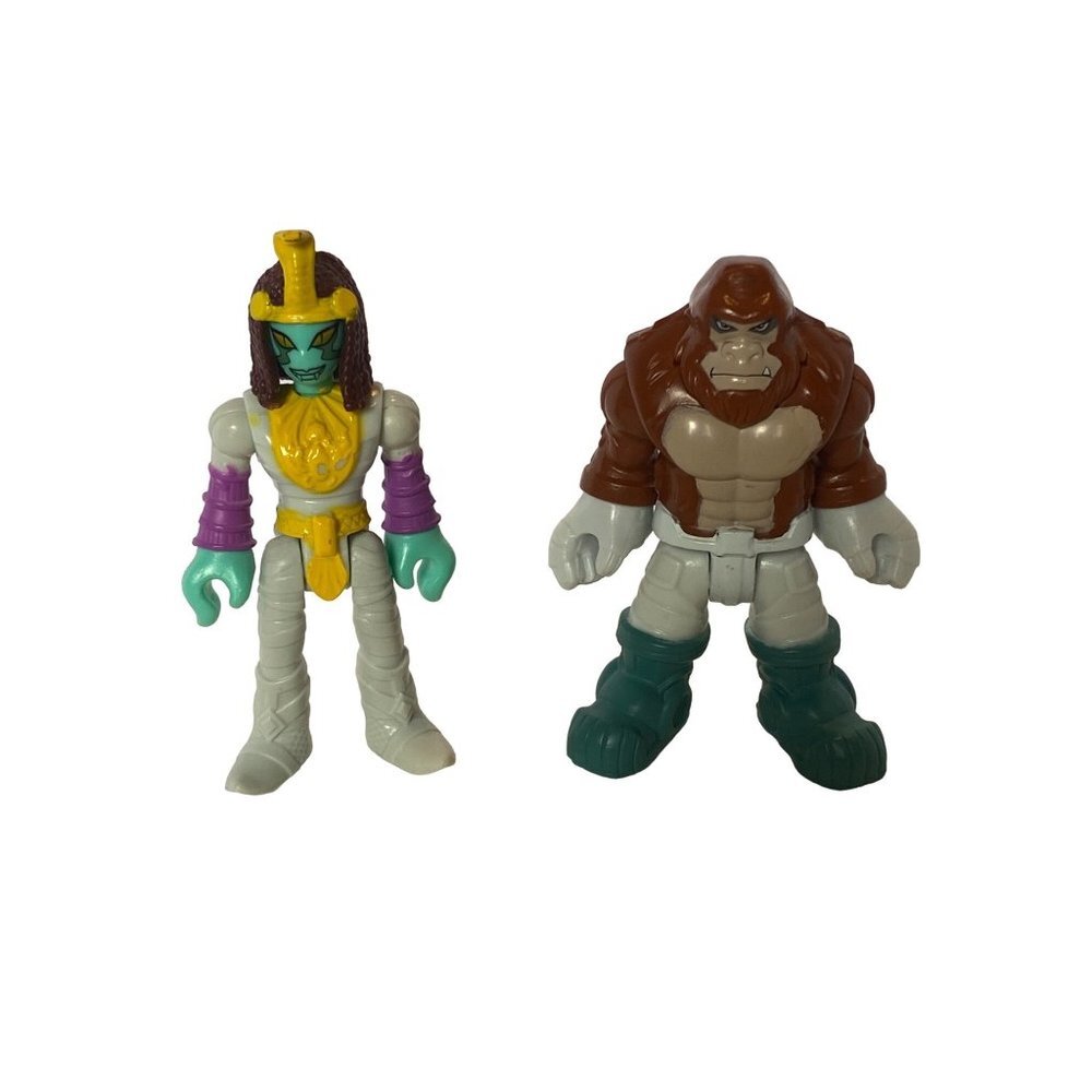 Imaginext Mummy Treasure Hunter Serpent Queen and Space Gorilla Lot Fisher Price